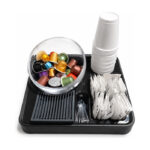 BANDEJA ORGANIZADORA NEGRA + PORTACÁPSULAS DE VIDRIO / FEXPO